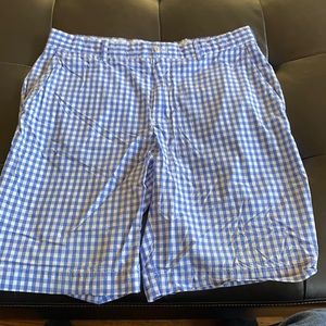 Polo Golf Blue and White Checker Pattern Shorts